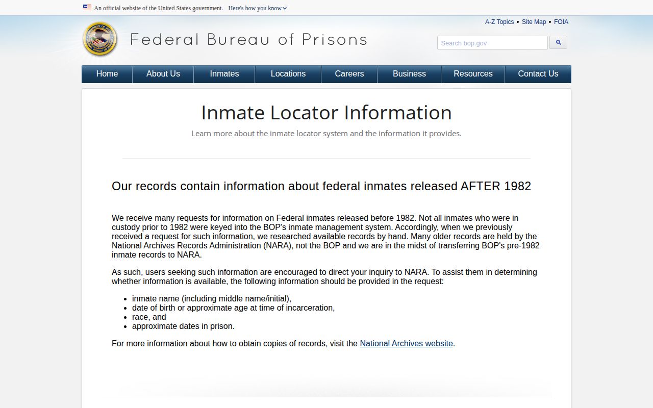 Federal BOP released inmate record explanation for Kearny County