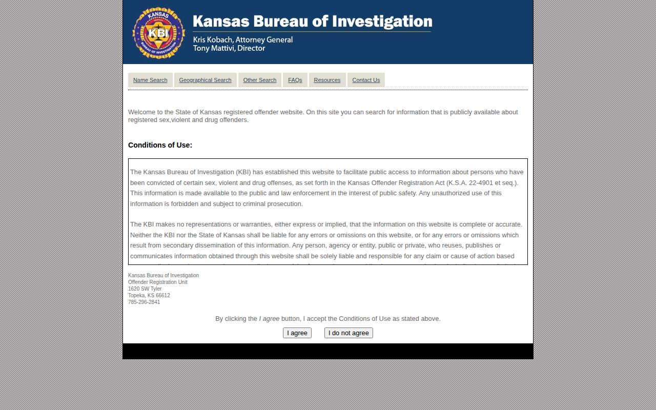 Kearny County released inmate photo cross-check in KBI registry